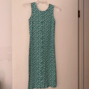 Art Class Green Floral Button Down Maxi Dress | Size- Girls XL (14/16)